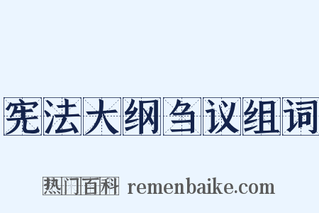 宪法大纲刍议组词是什么意思的图片